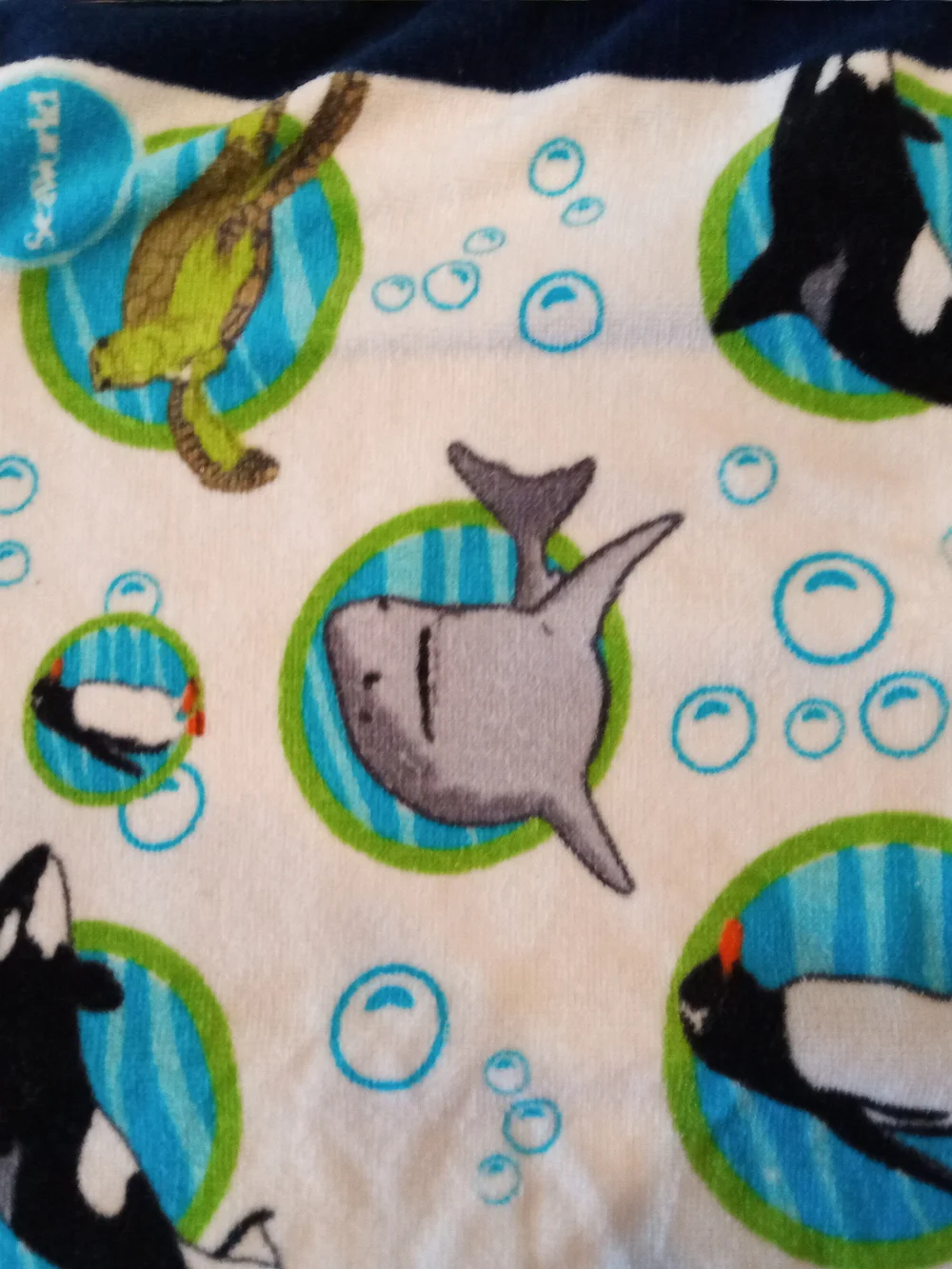 SeaWorld Kids Beach Towel - Ocean Animal Print Collectible